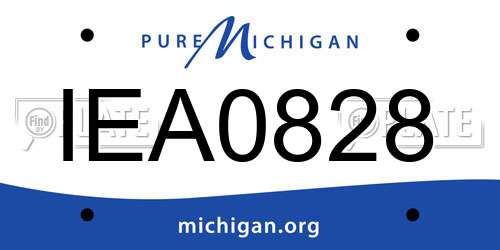 IEA0828 Michigan License Plate