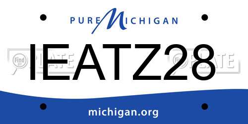 IEATZ28 Michigan License Plate