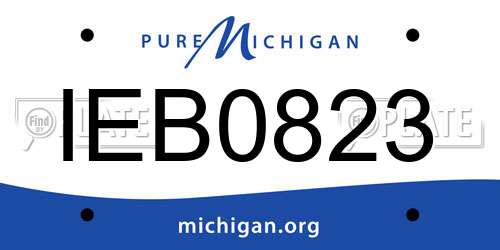 IEB0823 Michigan License Plate