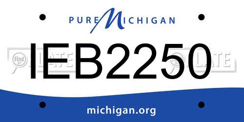 IEB2250 Michigan License Plate