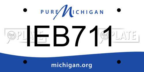 IEB711 Michigan License Plate