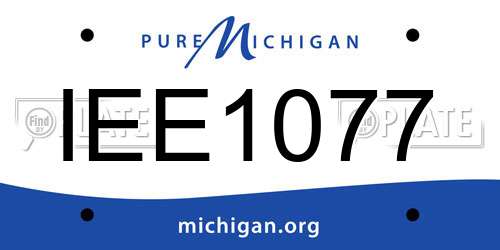 IEE1077 Michigan License Plate