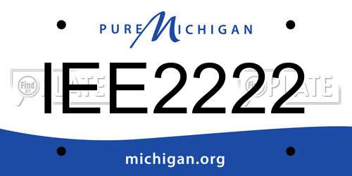 IEE2222 Michigan License Plate