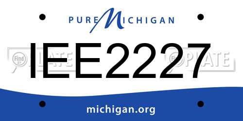 IEE2227 Michigan License Plate
