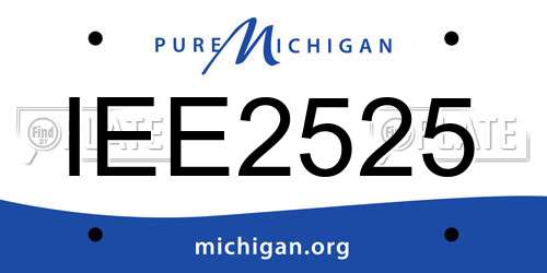 IEE2525 Michigan License Plate