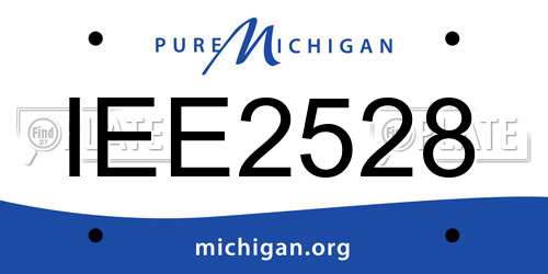 IEE2528 Michigan License Plate
