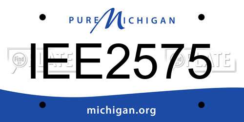 IEE2575 Michigan License Plate