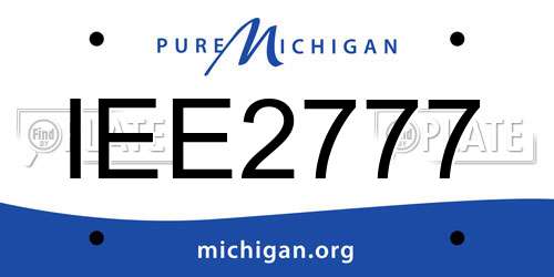 IEE2777 Michigan License Plate