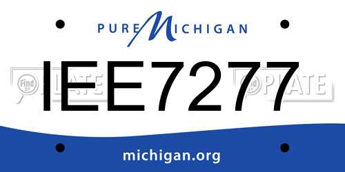IEE7277 Michigan License Plate