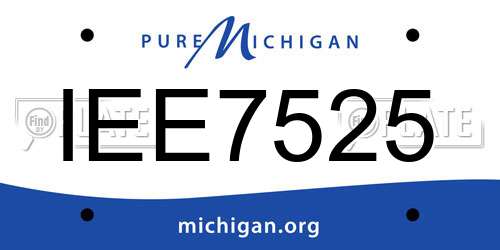IEE7525 Michigan License Plate