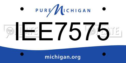 IEE7575 Michigan License Plate
