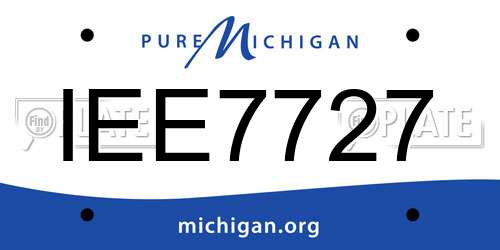IEE7727 Michigan License Plate