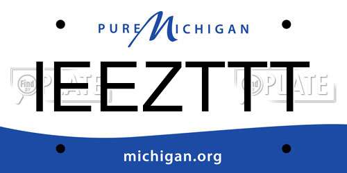 IEEZTTT Michigan License Plate
