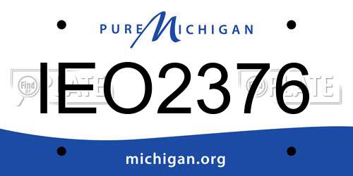 IEO2376 Michigan License Plate