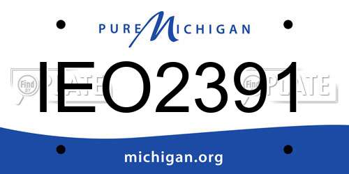 IEO2391 Michigan License Plate