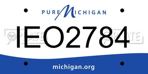 IEO2784 Michigan License Plate