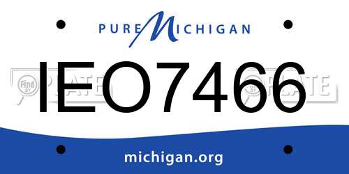 IEO7466 Michigan License Plate