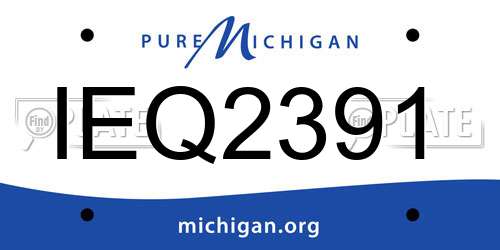 IEQ2391 Michigan License Plate