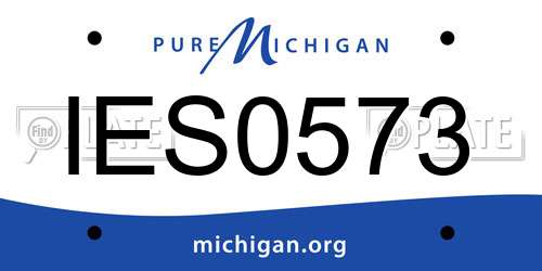 IES0573 Michigan License Plate