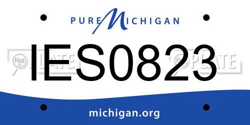 IES0823 Michigan License Plate
