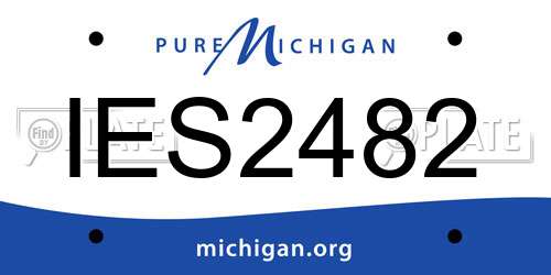 IES2482 Michigan License Plate