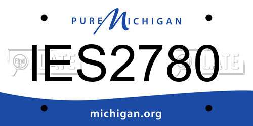 IES2780 Michigan License Plate