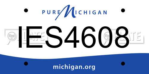 IES4608 Michigan License Plate