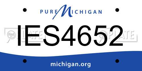 IES4652 Michigan License Plate