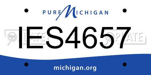 IES4657 Michigan License Plate