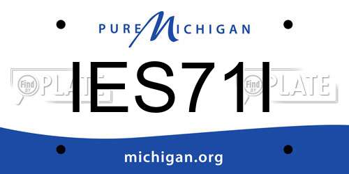 IES71I Michigan License Plate