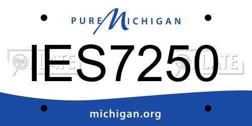 IES7250 Michigan License Plate