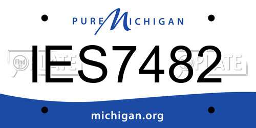 IES7482 Michigan License Plate