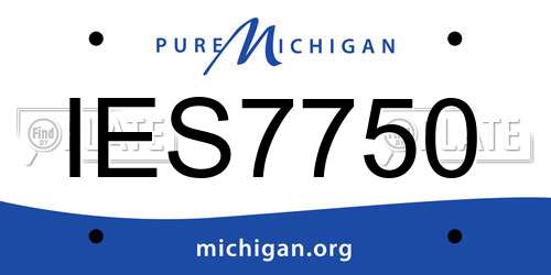 IES7750 Michigan License Plate