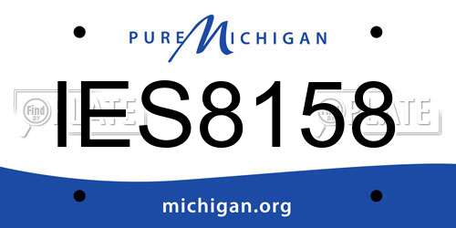 IES8158 Michigan License Plate