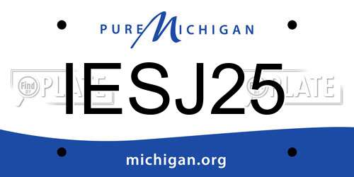 IESJ25 Michigan License Plate