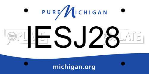 IESJ28 Michigan License Plate