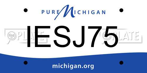 IESJ75 Michigan License Plate