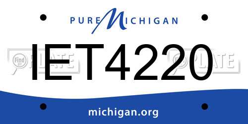 IET4220 Michigan License Plate