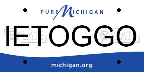 IETOGGO Michigan License Plate