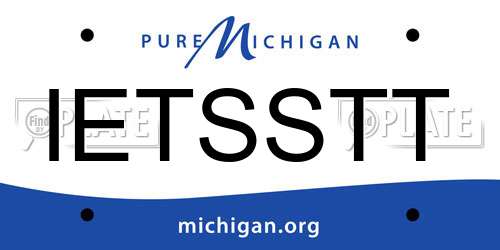IETSSTT Michigan License Plate
