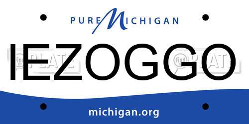IEZOGGO Michigan License Plate