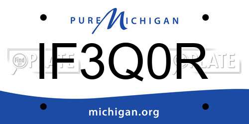 IF3Q0R Michigan License Plate
