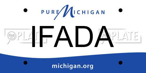 IFADA Michigan License Plate