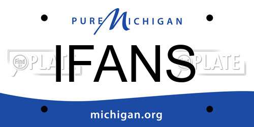 IFANS Michigan License Plate