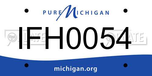 IFH0054 Michigan License Plate
