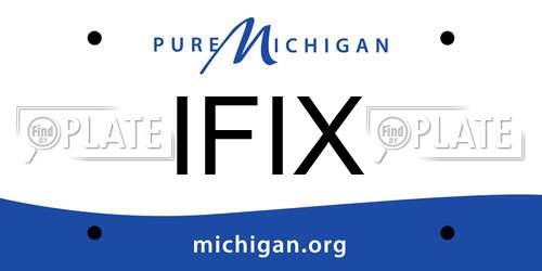 IFIX Michigan License Plate