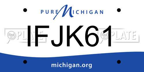 IFJK61 Michigan License Plate