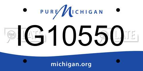 IG10550 Michigan License Plate