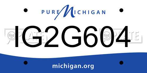 IG2G604 Michigan License Plate
