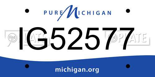 IG52577 Michigan License Plate